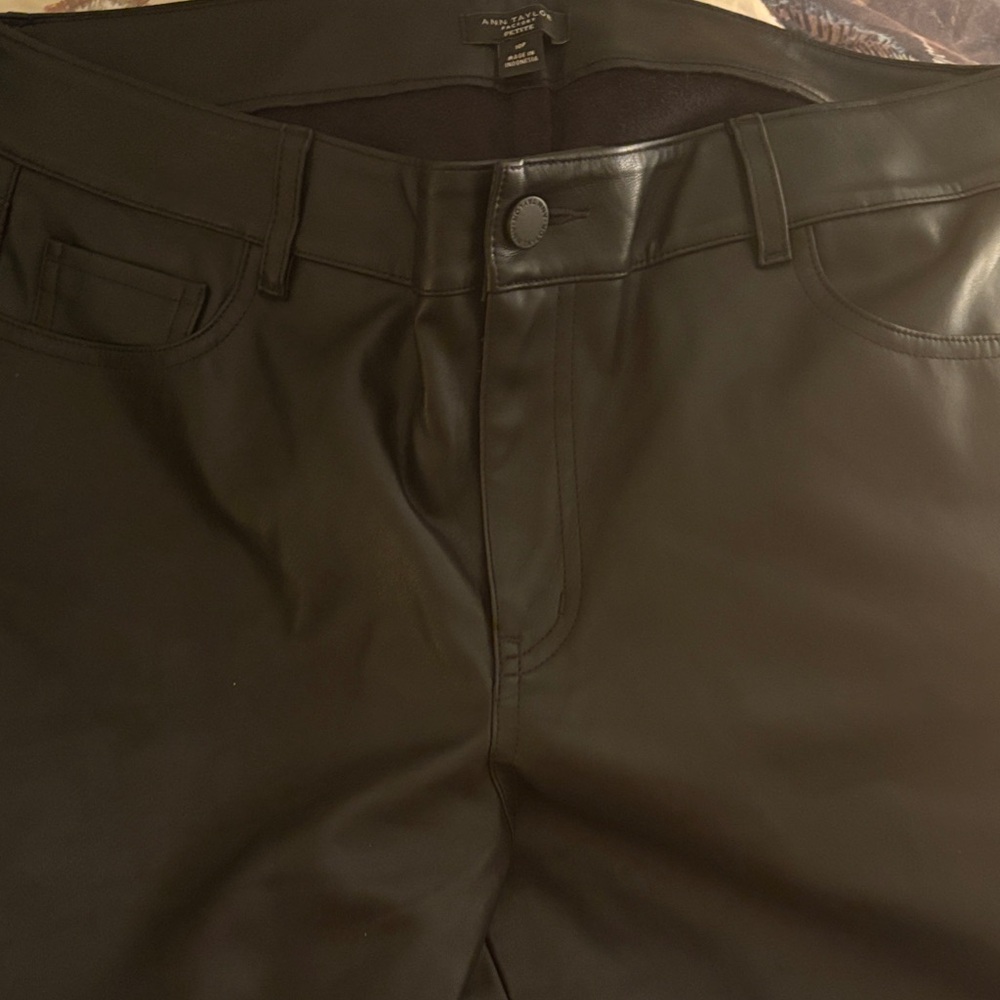 Ann Taylor Black Leather Pants